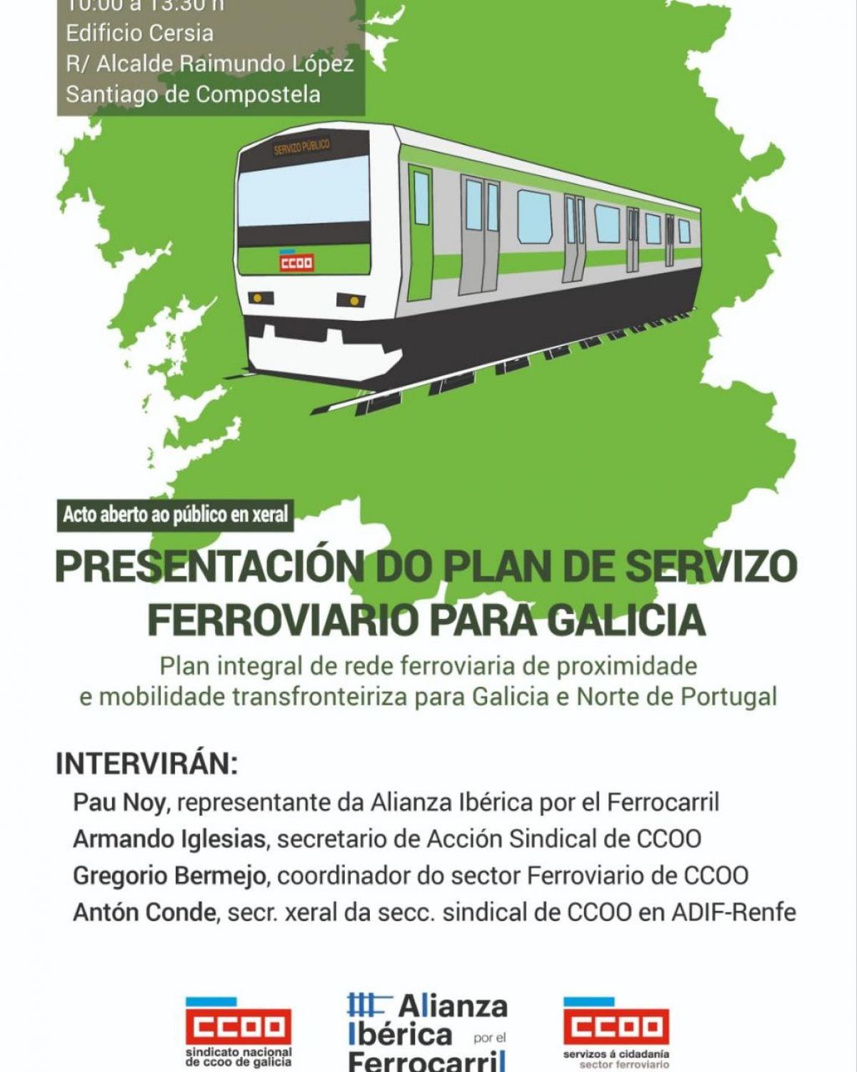 Presentacin Plan de servizo ferroviario para Galicia