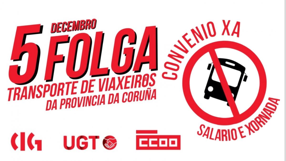Folga de transporte de viaxeiros da Coruña.