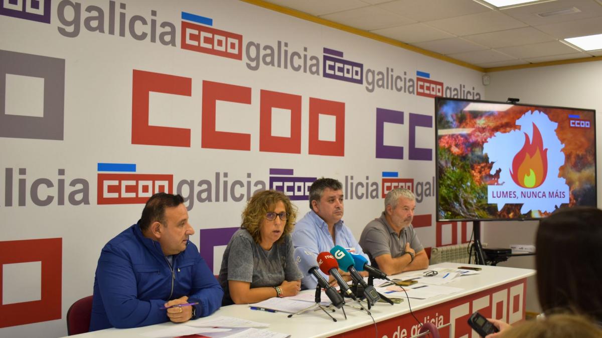 De esq. a der., Carlos Hermida, Amelia Prez, scar Rodrguez e J. Manuel Ramos