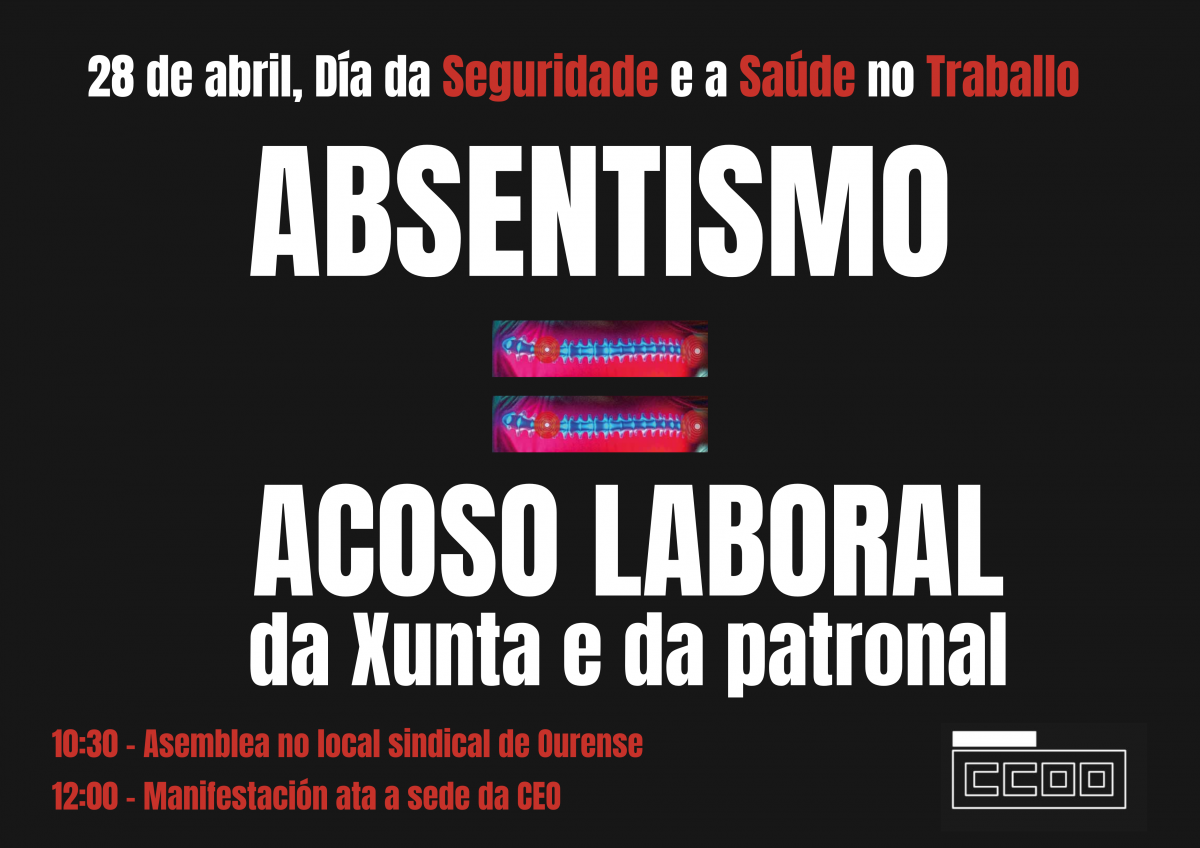 28 de Abril, día Mundial da Seguridade e a Saúde no Traballo