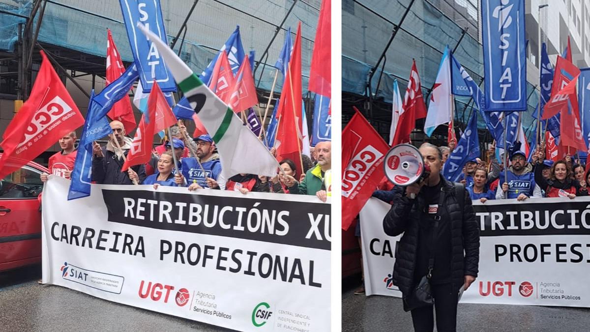 O persoal da Axencia Tributaria reclama melloras laborais