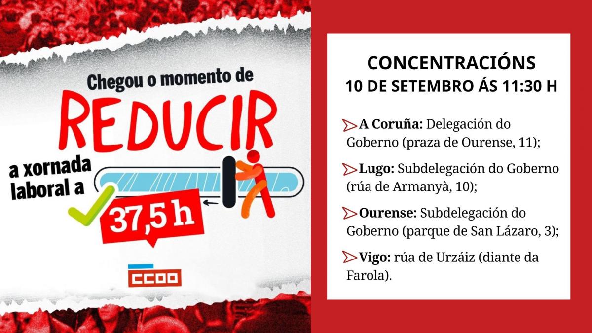 Concentracins 10 de setembro pola reducin de xornada